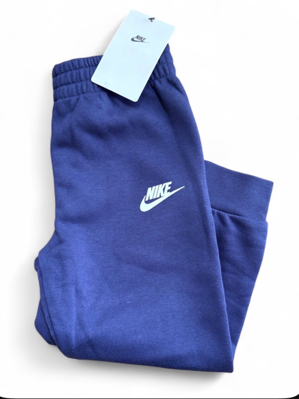 Nike Kids Royal Blue Jogger Sweatpants with White Logo